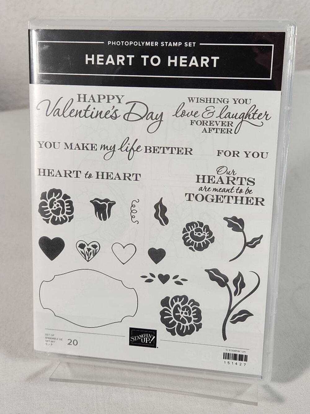 Stampin Up! Heart to Heart Photopolymer Stamp Set NEW Open Case - READ Desc